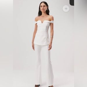 MISHA ZEPHYR JUMPSUIT OFF SHOULDER